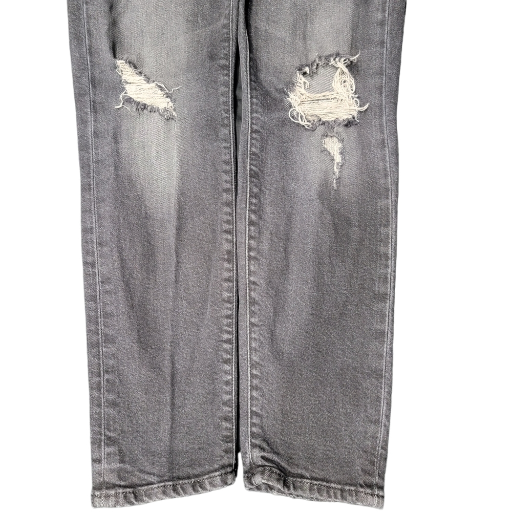 R13 Distressed Boy Skinny Ripped in Black Gray Medium Rise R13W0088 212 Jeans 25 - Picture 5 of 16